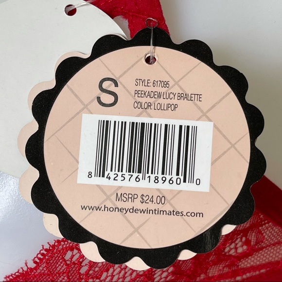 Red peekaboo lace bralette - Picture 4 of 5